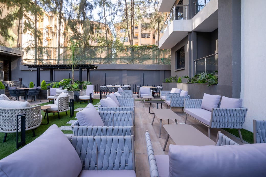 Garden terrace at Wilma Towers, Kilimani