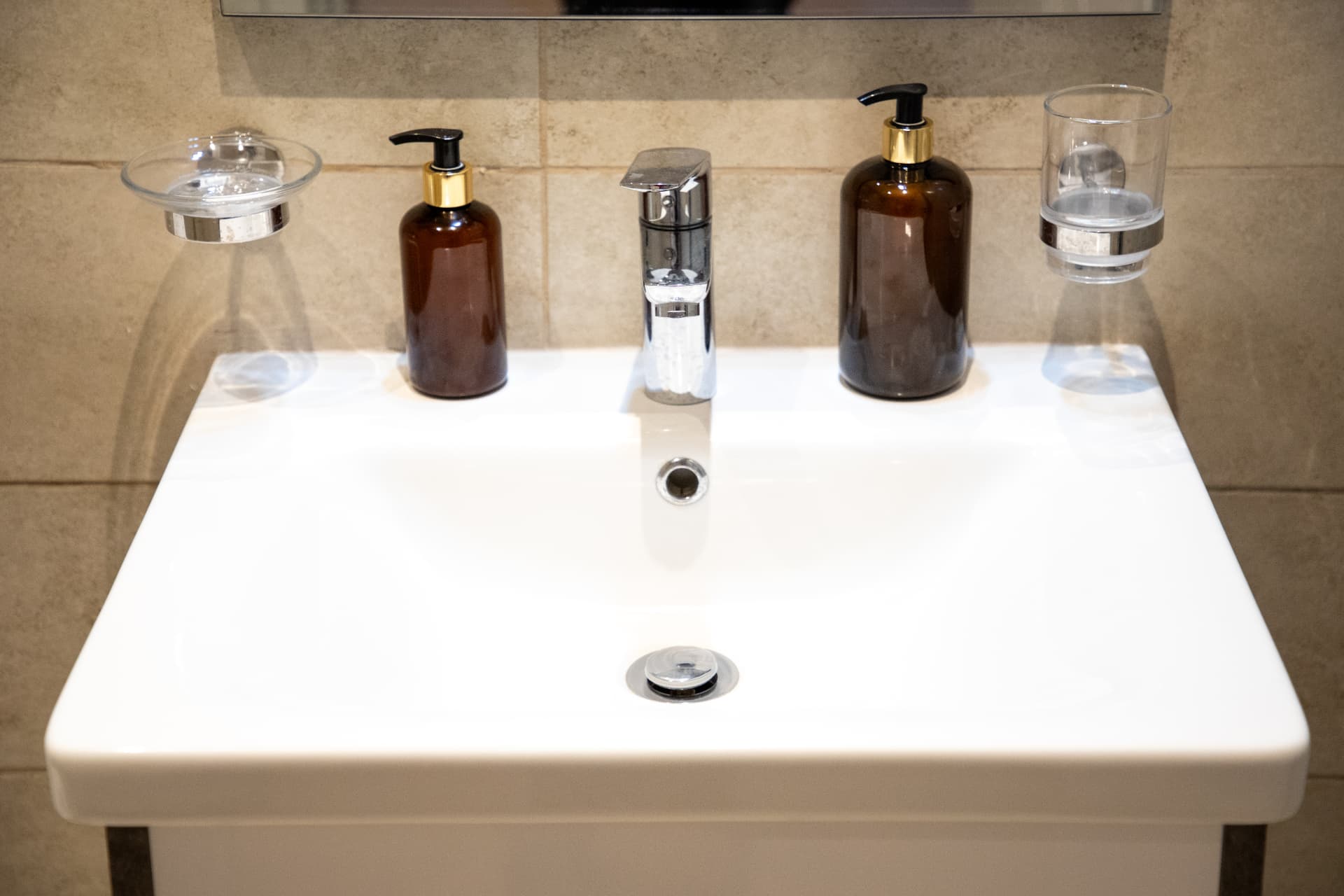 Aurevia amenities on the bathroom vanity